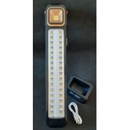 Ліхтар на акумуляторі, LED, з сонячною панеллю, з підставкою, 5 режимів, HEL-6866T